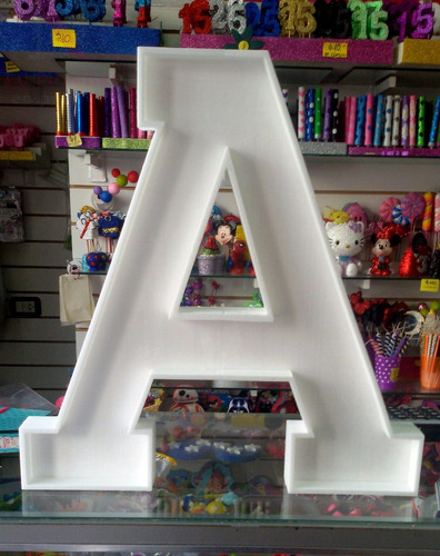 4 Letras Huecas 70 Cm Polyfan Tu Nombre Importa 4 Cm Espesor