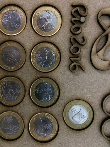 Promoção Moeda Olimpica Da Entrega Da Bandeira + 16 Moedas