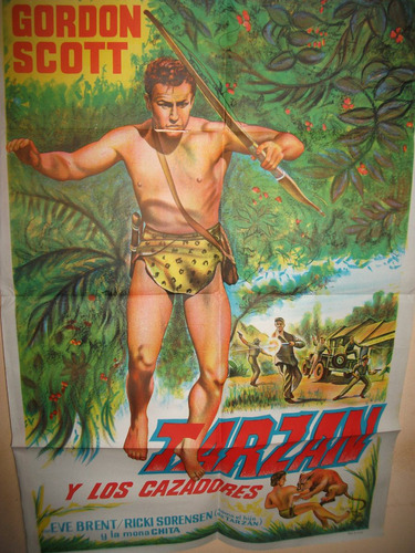 Poster Pelicula * Tarzan Y Los Cazadores * Año 1958 G. Scott