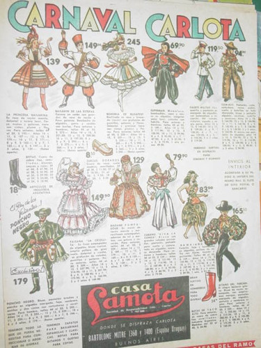 Publicidad Disfraces Disfraz Carnaval Casa Lamota Mod2