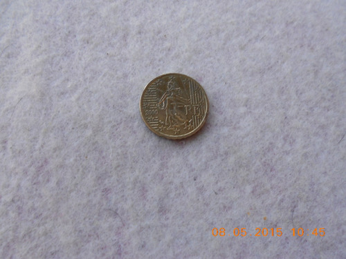 Euro 10 Centavos Francia Año 2000
