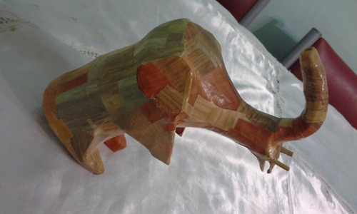 Elefante Hecho Artesanal 25 X 15 Cms