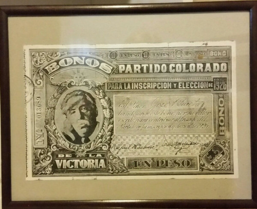 Batlle.- Bono De La Victoria-partido Colorado 1926