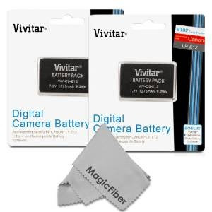 (2 Pack) Vivitar Lp-e12 Ultra Alta Capacidad 1275mah Li-ion 