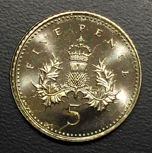 Unk066 Moneda Gran Bretaña 5 Pence 1994 Unc-bu Ayff