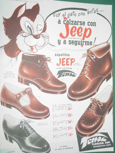 Publicidad Zapatos Calzados Tonsa Jeep Gato Con Botas