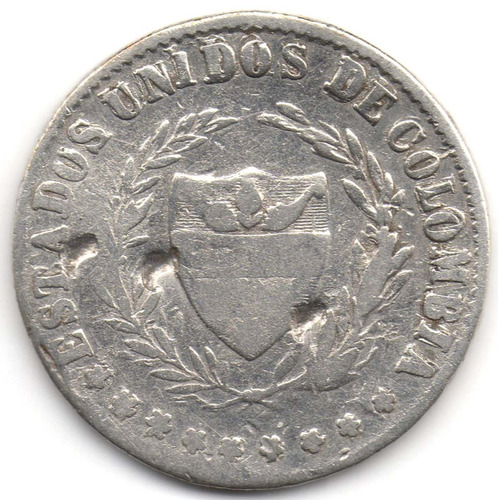 2 Décimos 1867 Popayán Plata