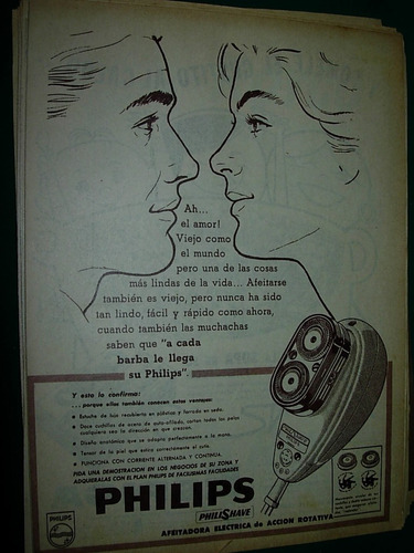 Publicidad Clipping Maquina De Afeitar Philishave Philips