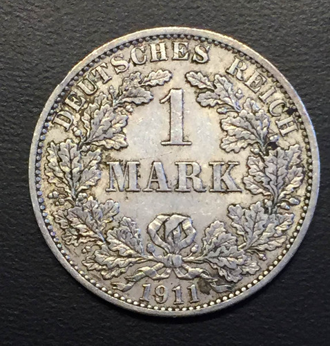 Ale267 Moneda Alemania Imperio 1 Mark 1911 A Vfxf Plata Ayff