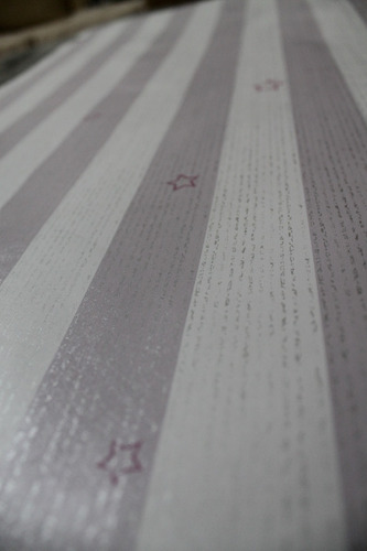 Papel Empapelar Adhesivo Rayado C/letras Pvc Lavable 3l901-2
