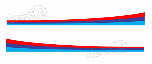 Par Adesivo Faixa Lateral Compatível Com Bmw Serie 3 Imp27