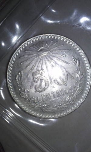 Moneda De Plata 50 Centavos 0.720 1945