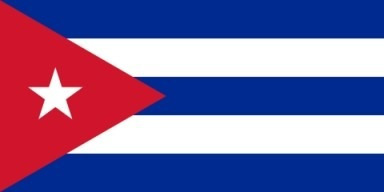 Bandera De Cuba - América Central Caribe - Lámina 45x30 Cm.