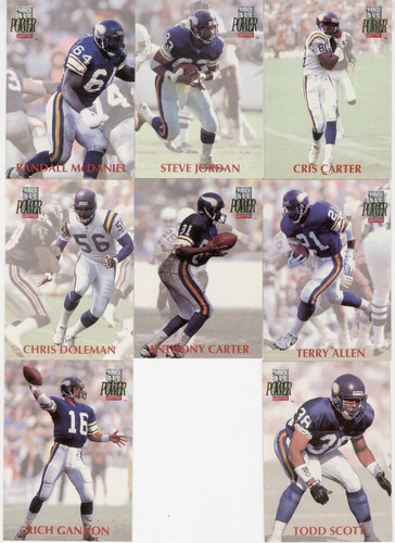 1992 Pro Set Power Lote Minnesota Vikings