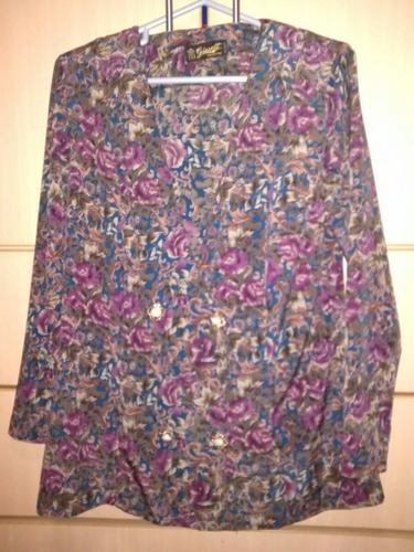 Saco Estampado Dama Elegante Talla S En 9 Puntos     