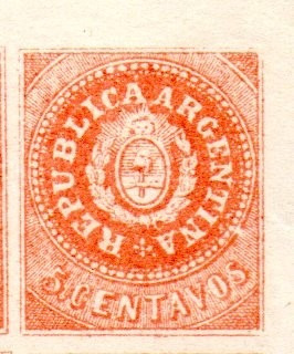 Argentina 1863 Gj 10 Confederacion Sin Acento Mint U$ 40,00