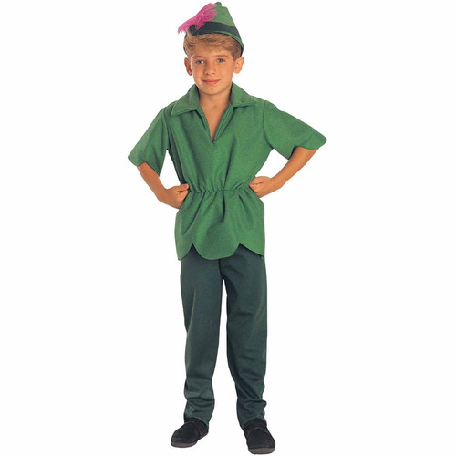 Disfraz Para Niña Peter Pan Con Sombrero Talla S (4-6)
