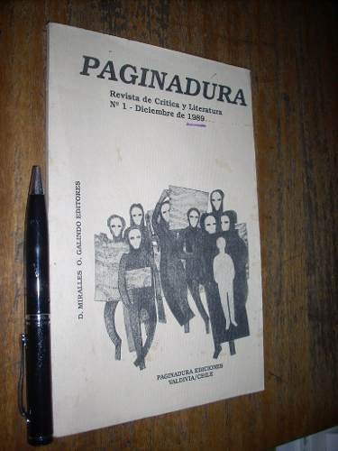 Revista Paginadura Nº 1 1989 Ediciones Valdivia Buen Estado