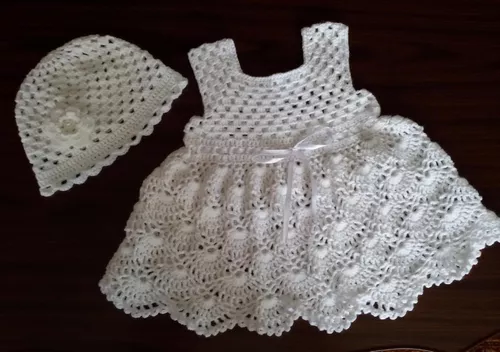 Vestido de infantil de croche