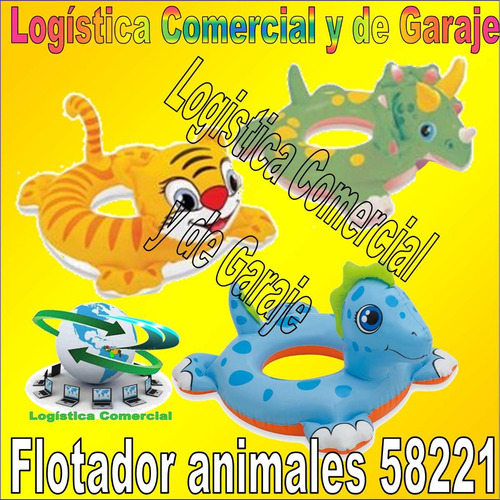 Imagen 1 de 9 de Anillo Aro Flotador Inflable Para Niños Animales 58221 Intex