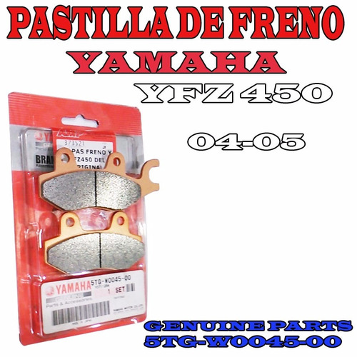 Pastillas Freno Yamaha Yfz 450 Original Delantera Fas Motos