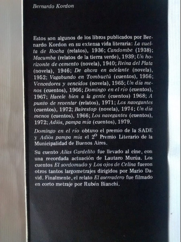 Imagen 5 de 6 de Relatos Porteños Bernardo Kordon Edit De Belgrano 1º Edicion