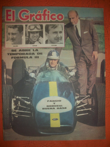 El Grafico 2415 18/1/1966 Fangio Y Bordeu Buen Base