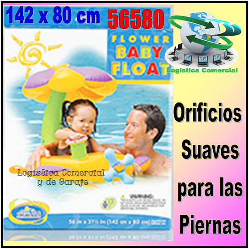 Florecita Flotador Inflable Parasol Salvavidas Intex 56580
