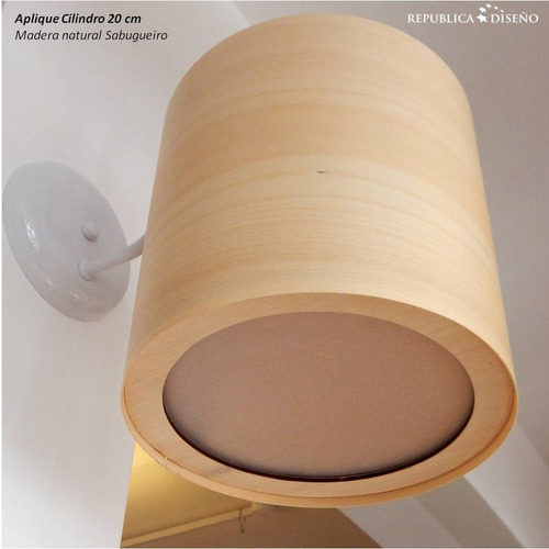 Aplique Pared Cili 20x20cm Madera Sabugueiro Diseño Nordico