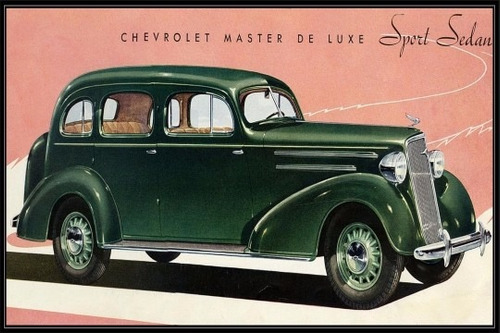 Chevrolet Master Sport Sedan Año 1935 - Autos-lámina 45x30cm