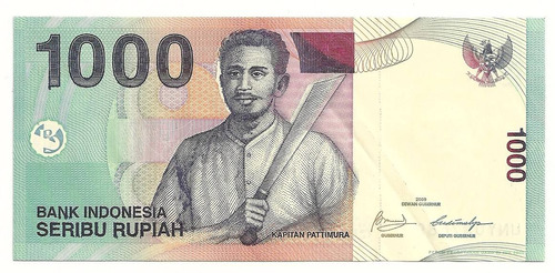 Billete Indonesia 1000 Rupias (2009) Capitan Pattimura