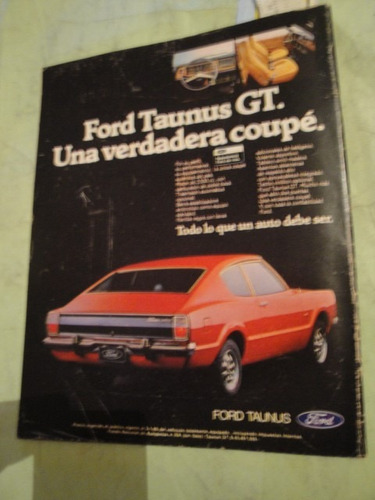 Publicidad Ford Taunus Gt Año 1980