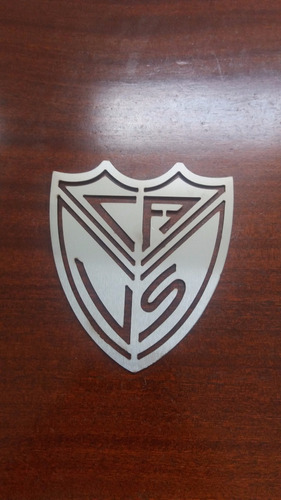 Escudo Logo Placa De Velez Acero Inoxidable 150mm Fabrica