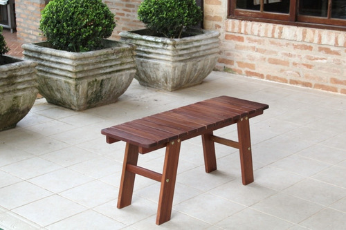 Banco De Madeira Churrasqueira Ripado 100cm Rustico