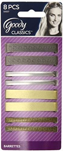 Goody Clásicos Metal Barettes 2 3/8 Pulgadas De 8 Count