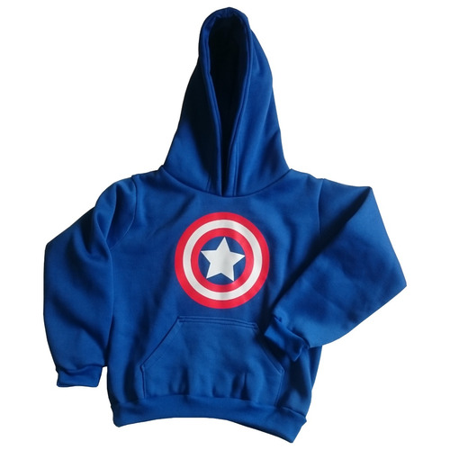 Buzo Con Capota Niños Capitán América Hoodie