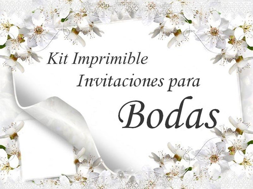 Kit Imprimible Invitaciones Para Bodas, Tarjetas