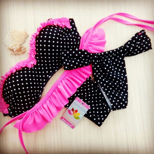 Biquíni Bikini Kit Com Bojo Bolinha Combo De Poá