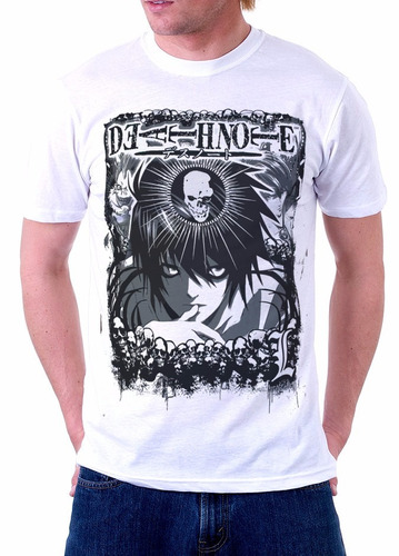 Camisa, Camiseta Do Anime Death Note - L