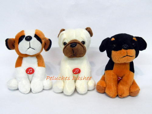 Perritos Mini Peluche Razas Con Sonido