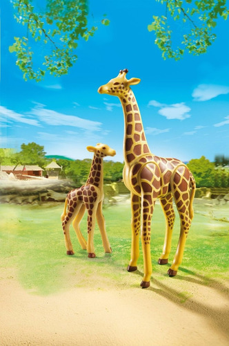 Playmobil Jirafa Con Cria 6640 Linea Zoo Educando