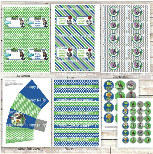 Kit Imprimible Plantas Vs Zombies
