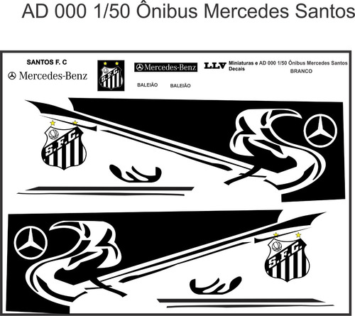 Decalque Ad 000 150 Onibus Santos Futebol Clube
