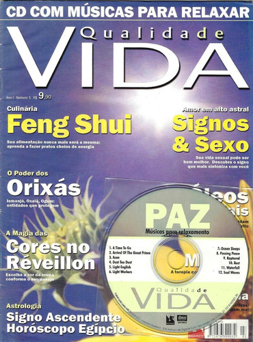 Cd Com Músicas Para Relaxar  + Revista Qualidade Vida N° 3