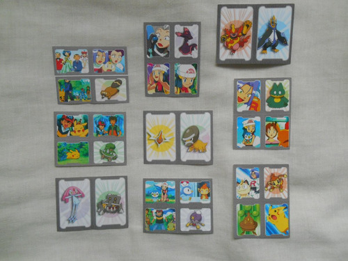 Lote De 30 Figuritas Mini Álbum Pocket Pokémon Diamond Pearl