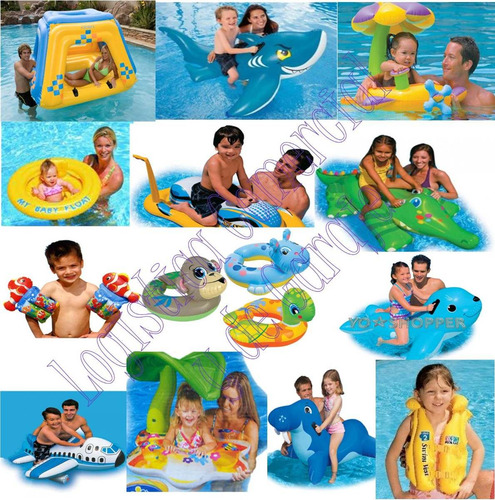Imagen 2 de 9 de Anillo Aro Flotador Inflable Para Niños Animales 58221 Intex