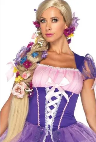 Peluca Rapunzel Enredados Adulto Sin Flores M s De Un Metro