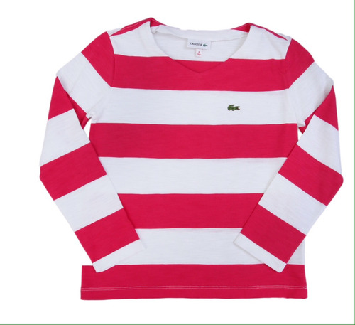 Remate Lacoste Suéter Blusa Ligera Manga Larga Talla 8 C348