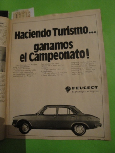 Publicidad Peugeot 504 Año 1974