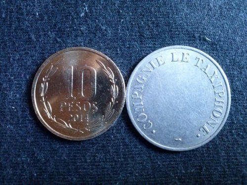 Token De Taxi Teléfono Francia Níquel